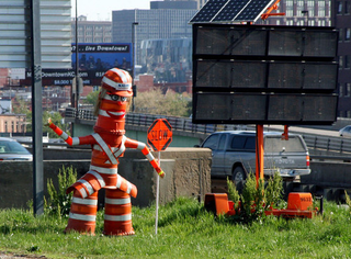 Illustration for article titled Lady Traffic Barrel Monster, You Are Kind Of Creeping Us Out